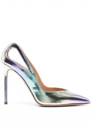 Sheeva 105 Leather Pumps in Metallic