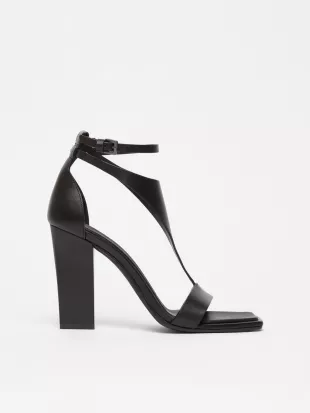 Heeled Leather Sandals