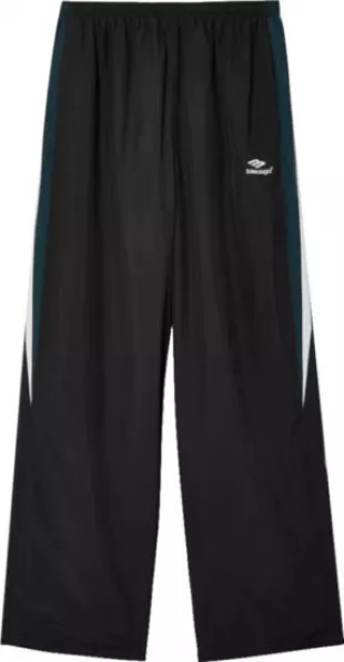 Black & Dark Green 3B Sports Icon Trackpants