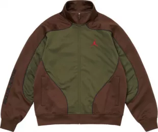 x Jordan Olive Green & Brown Track Jacket
