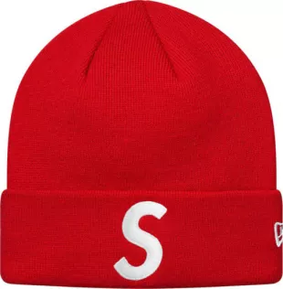 x New Era Red S Logo Beanie