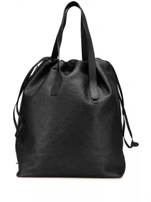 Black Monogram Leather Helmet Bag