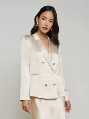 Old Champagne Silk Blazer