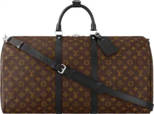 Brown Monogram & Black Keepall 55 Bag