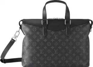 Black Monogram Explorer Briefcase
