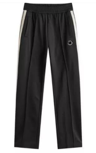 Palm Angels Black & White-Stripe Trackpants