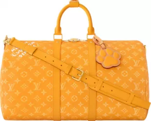Yellow Heritage Monogram Keepall 45 Bag