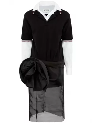 Flower-detail Tulle Midi Dress