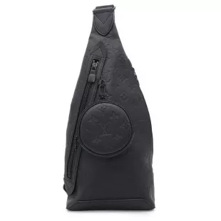 Black Monogram Leather Duo Sling Bag
