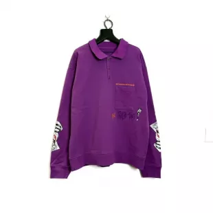 Matty Boy Purple Long Sleeve Polo
