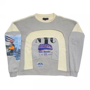 Grey Arch Layered College Sweatshirt