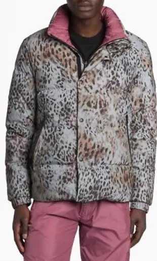 Animal Print 'Dun' Down Jacket