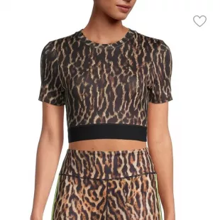 Leopard-Print Cropped Top