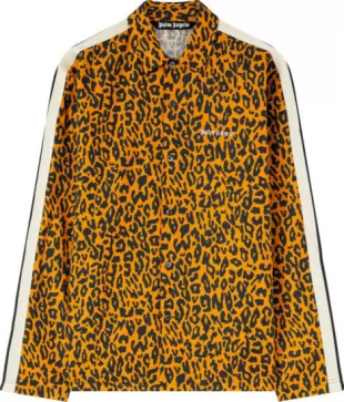 Orange Cheetah & White Stripe Shirt