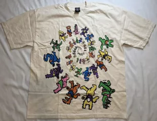 White Dancing Bears Spiral T-Shirt