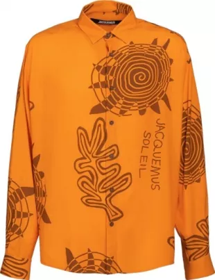 Orange & Brown Sun Spiral Shirt