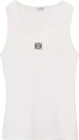 Loewe - White Anagram Ribbed Tank Top