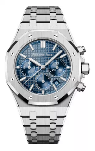 Stainless Steel & Blue Royal Oak Chronograph
