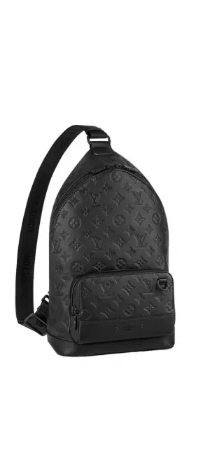Black Monogram 'Racer' Sling Bag