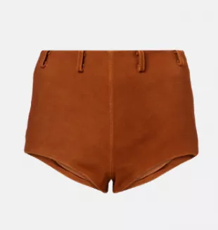 High-Rise Suede Shorts