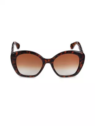 54MM Butterfly Sunglasses In Havana