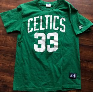 Rétro Starter Celtics tee shirt #33 Larry Bird ~ NBA Celtics