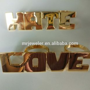 Mr Jewelry Hate Love Stainless Steel Four Finger Ring Custom,Four Finger Ring   Buy Four Finger Ring Custom,Custom Ring,Four Finger Ring Product on Alibaba.com