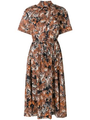 Robe Mi longue à Imprimé