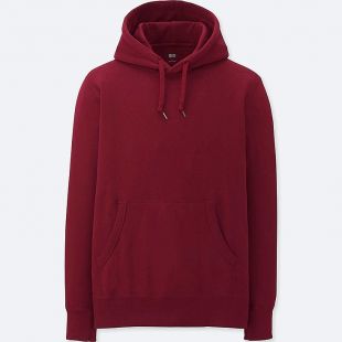 SWEAT À CAPUCHE HOMME bordeaux| UNIQLO