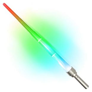 Sabre Laser électronique - Lightsaber - Télescopique, avec 6 Couleurs (Change à la Demande) - épée Lumineuse - Modes LED : Intermittent et Constant - Longueur : Plus de 90 cm - Piles Fournies