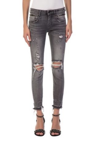 R13 - R13 Biker Boy Grey Jeans