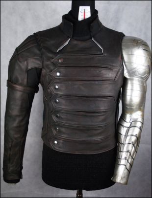 Genuine leather jacket with neoprene and silver leather inserts