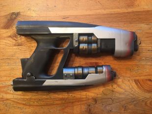 Custom Painted Guardians of the Galaxy Star-Lord Quad Blaster prop.