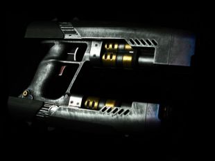 Guardians Of The Galaxy Cosplay Custom Prop Replica Quad Blaster StarLord Nerf Artwork