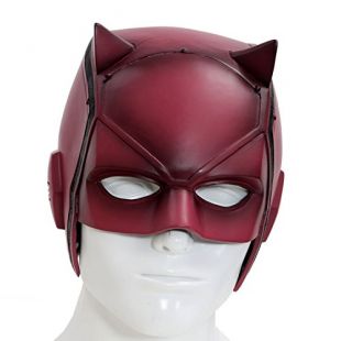 Halloween Masque Rouge Noir Cosplay Costume Adulte PVC Casque Prop Murdock Cosplay Casque