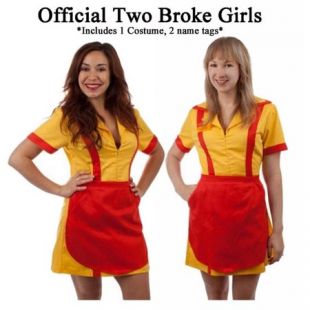 2 Broke Girls Max and Caroline Diner Waitress Costume   Walmart.com