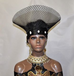 Black Panther Movie - Wakanda's Queen Mother inspired hat - Black
