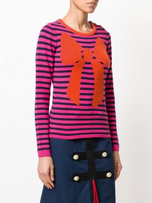 pull rayé à Noeud