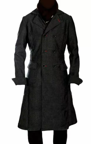 Unbranded - Mens Long coat Overcoat pea coat Long Trench Coat Wool ...