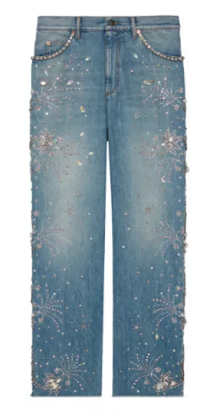 Tenue Fille Taille 14 1/2 Plus - Total Girl - Jeans Bleu Décoré Et T-Shirt Novelty - Occasion TB État