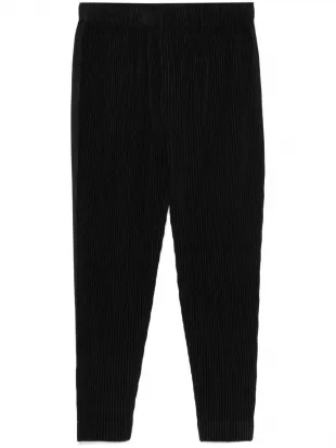 Black Pleated Slim Pants