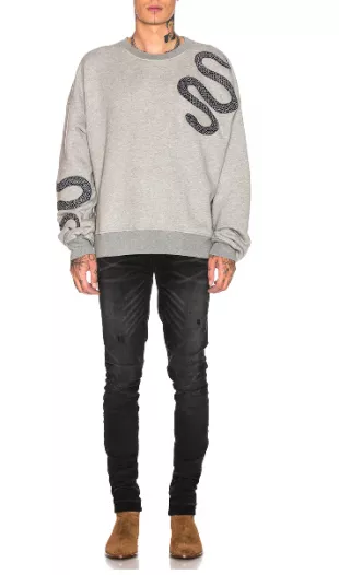 Aged Black 'Stack' Jeans