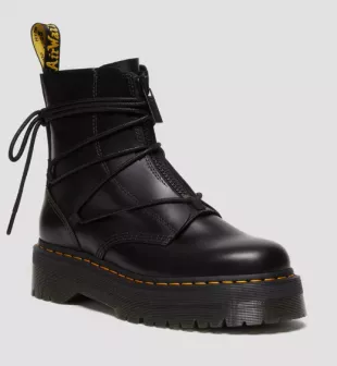 Black 'Jarrick II' Zip Platform Boots