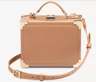 Mini Trunk Clutch in Smooth Deer