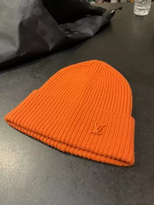 Orange 'LV Ahead' Beanie