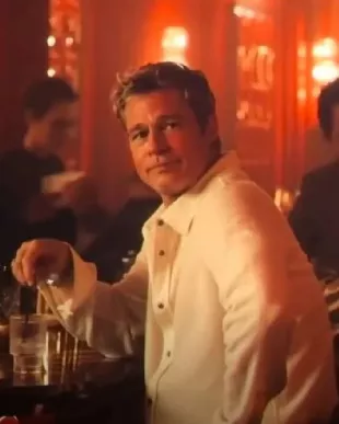 F1 The Movie 2025 Brad Pitt White Shirt