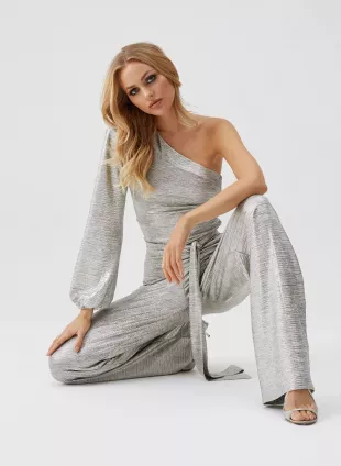 Charlie Silver Asymmetrical Jumpsuit