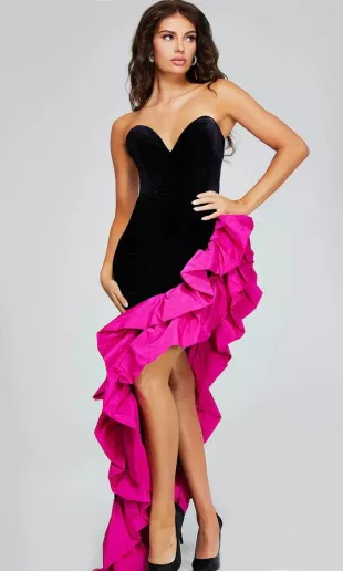 Formal Women's Dresses Mermaid/Princess Ruffled Slit Sweetheart Evening Gown Hight-Low Hem Floor Length Prom Dress Prom Dress Shops