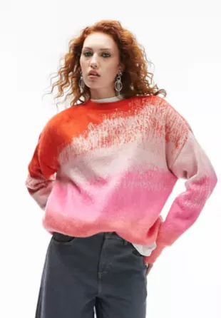 Knitted Ombre Oversized Jumper