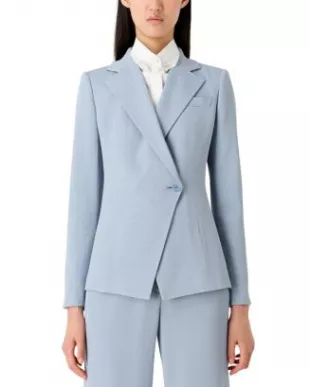 Icon Frisottino Single-Breasted Jacket With Jacquard Micro-Check Motif